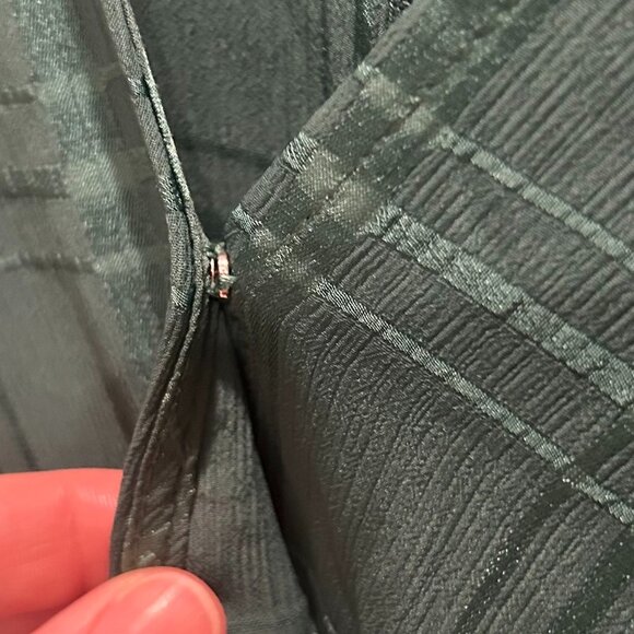 Dark Green Plaid Romper - Picture 8 of 11